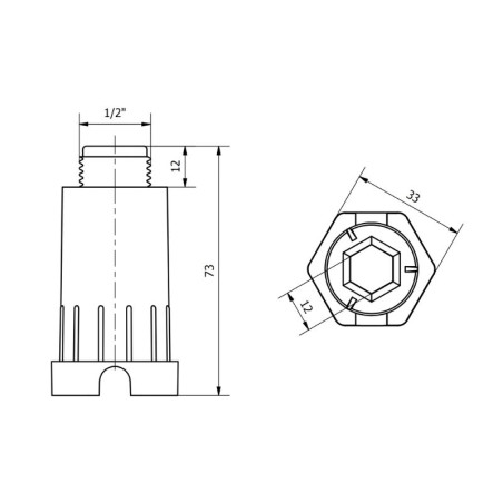 Leak Test Plug for Installations 1/2" threaded stopper EMFA GmbH