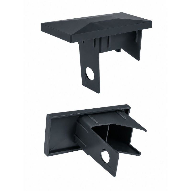 Rectangular Plastic Insert Cap for Fence Posts with Hole 40x60 mm Anthracite