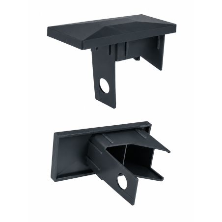 Rectangular Plastic Insert Cap for Fence Posts with Hole 40x60 mm end plug EMFA GmbH