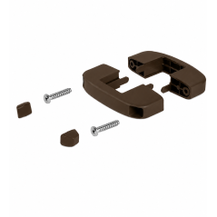 Plastic Mid Clamp for Rigid Fence Panels 40x60 mm Brown