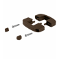 Plastic Mid Clamp for Rigid Fence Panels 40x60 mm Brown Plastic Mid Clamp for Rigid Fence Panels 40x60 mm clip EMFA GmbH