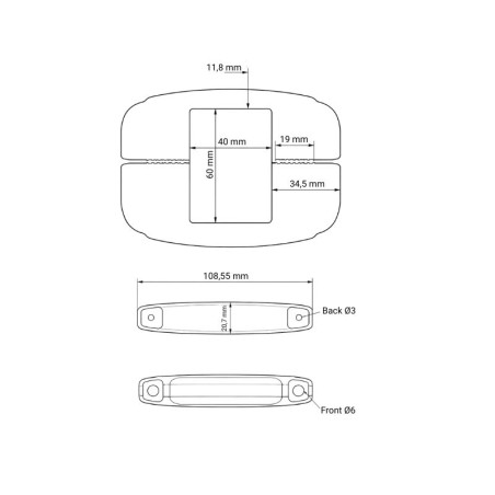 Plastic Mid Clamp for Rigid Fence Panels 40x60 mm Green Plastic Mid Clamp for Rigid Fence Panels 40x60 mm clip EMFA GmbH