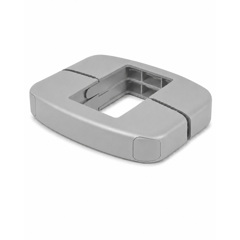 Plastic Mid Clamp for Rigid Fence Panels 40x60 mm Grey