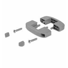 Plastic Mid Clamp for Rigid Fence Panels 40x60 mm Grey