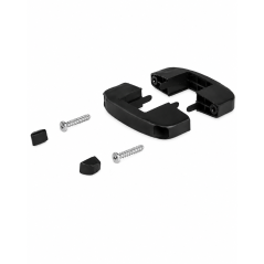 Plastic Mid Clamp for Rigid Fence Panels 40x60 mm Black