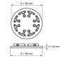Rubber pad for leveling foot 50 mm anti-slip mat EMFA GmbH