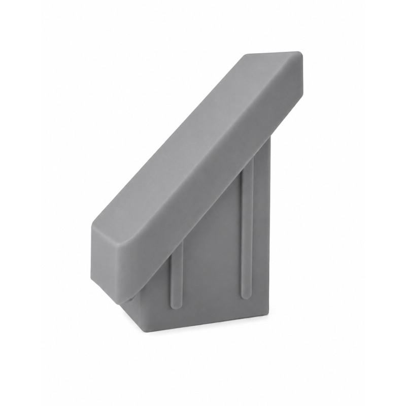 45° Angled Internal Cap for Fence Posts 20x30 mm Grey