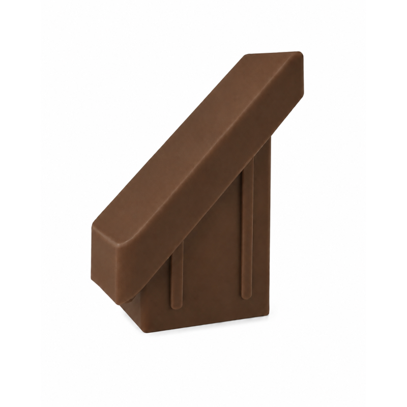 45° Angled Internal Cap for Fence Posts 80x80 mm Brown