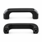 Bridge Handle with Through Holes and Flush End Caps 120 mm - d 6,5 mm - black handle - end caps Grey EMFA GmbH