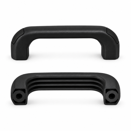 Bridge Handle with Through Holes and Flush End Caps 120 mm - d 6,5 mm - black handle - end caps Black EMFA GmbH