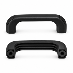 Bridge Handle with Through Holes and Flush End Caps 120 mm - d 8,5 mm - black handle - end caps Black EMFA GmbH