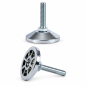 Chrome articulating leveling foot Ø50 M10x20 leveler EMFA GmbH