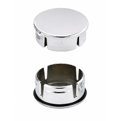 Metallized round insert cap with chrome effect 32 mm round tube insert 32 EMFA GmbH