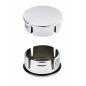 Metallized round insert cap with chrome effect 32 mm round tube insert 32 EMFA GmbH