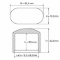 External end cap for oval tube 15x30 mm pipe cover EMFA GmbH