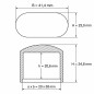 External end cap for oval tube 20x38 mm pipe cover EMFA GmbH