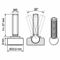Adjustable Foot with Swivel Base Ø23.5 M8x27 leveler EMFA GmbH