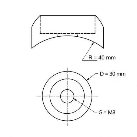Spherical screw cover for playground equipment M8 FI30 R40 Yellow Spherical screw cover for playground equipment M8 FI30 R40 spherical bolt cover EMFA GmbH