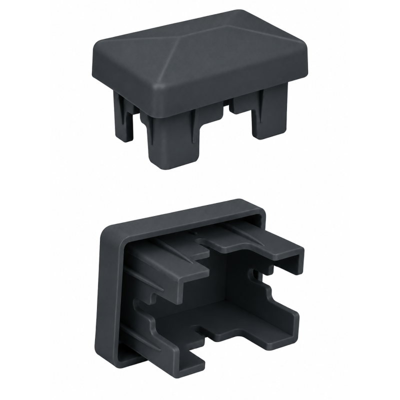 Rectangular Plastic Insert Cap for Fence Posts 40x60 mm Anthracite Rectangular Plastic Insert Cap for Fence Posts 40x60 mm Anthracite