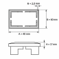 Rectangular Plastic Insert Cap for Fence Posts 40x60 mm post cap EMFA GmbH