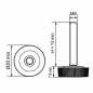 Knurled Adjustable Foot Ø20 M5x13 - FI20 leveler EMFA GmbH
