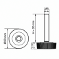 Knurled Adjustable Foot Ø20 M5x20 - FI20 Black Knurled Adjustable Foot Ø20 M5x20 - FI20 leveler EMFA GmbH