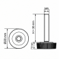 Knurled Adjustable Foot Ø20 M5x30 - FI20 leveler EMFA GmbH