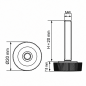 Knurled Adjustable Foot Ø20 M6x20 - FI20 leveler EMFA GmbH