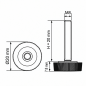 Knurled Adjustable Foot Ø20 M8x20 - FI20 leveler EMFA GmbH