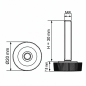 Knurled Adjustable Foot Ø20 M8x30 - FI20 leveler EMFA GmbH