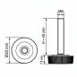 Knurled Adjustable Foot Ø20 M8x40 - FI20 leveler EMFA GmbH