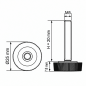Knurled Adjustable Foot Ø25 M5x20 - FI25 leveler EMFA GmbH