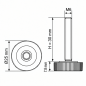 Knurled Adjustable Foot Ø25 M6x30 - FI25 leveler EMFA GmbH