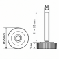Knurled Adjustable Foot Ø25 M8x20 - FI25 leveler EMFA GmbH
