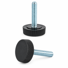 Knurled Adjustable Foot Ø25 M8x30 - FI25 leveler EMFA GmbH