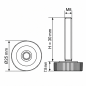 Knurled Adjustable Foot Ø25 M8x30 - FI25 leveler EMFA GmbH