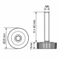 Knurled Adjustable Foot Ø25 M8x40 - FI25 leveler EMFA GmbH