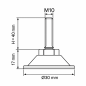 Metal Adjustable Foot with Swivel Base M10x40 - FI30 leveler EMFA GmbH