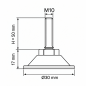 Metal Adjustable Foot with Swivel Base M10x50 - FI30 leveler EMFA GmbH