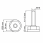 Adjustable Foot Ø30 with Hexagon M10x15 Black Adjustable Foot Ø30 with Hexagon M10x15 leveller EMFA GmbH