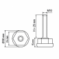 Adjustable Foot Ø30 with Hexagon M10x25 leveller EMFA GmbH