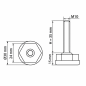 Adjustable Foot Ø30 with Hexagon M10x35 leveller EMFA GmbH