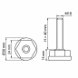 Adjustable Foot Ø30 with Hexagon M10x40 leveller EMFA GmbH