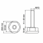 Adjustable Foot Ø30 with Hexagon M10x45 leveller EMFA GmbH