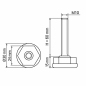 Adjustable Foot Ø30 with Hexagon M10x60 Black Adjustable Foot Ø30 with Hexagon M10x60 leveller EMFA GmbH