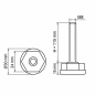 Adjustable Foot Ø30 with Hexagon M8x115 leveller EMFA GmbH