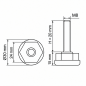 Adjustable Foot Ø30 with Hexagon M8x20 leveller EMFA GmbH