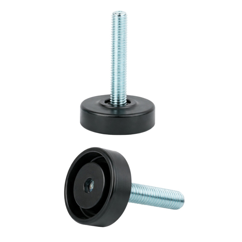 Height-Adjustable Foot Ø34 M8x35 - FI34 Black
