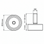 Height-Adjustable Foot Ø34 M8x35 - FI34 leveller EMFA GmbH