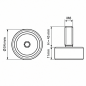 Height-Adjustable Foot Ø34 M8x45 - FI34 leveller EMFA GmbH